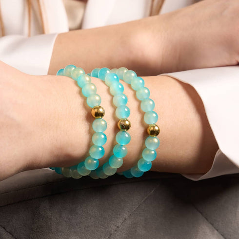 Mousse aux myrtilles | Bracelet en verre scintillant
